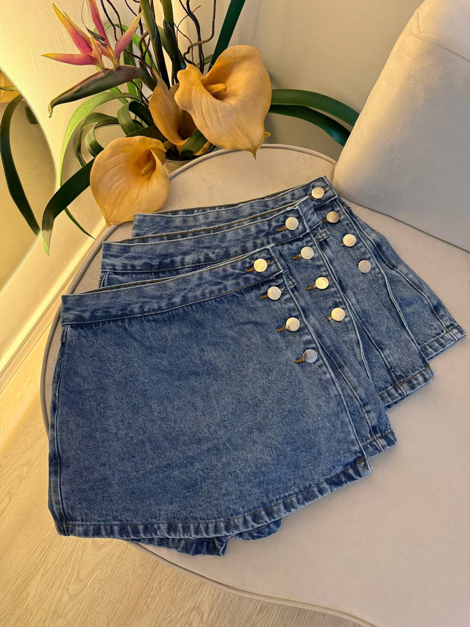 Short Saia Jeans Mel