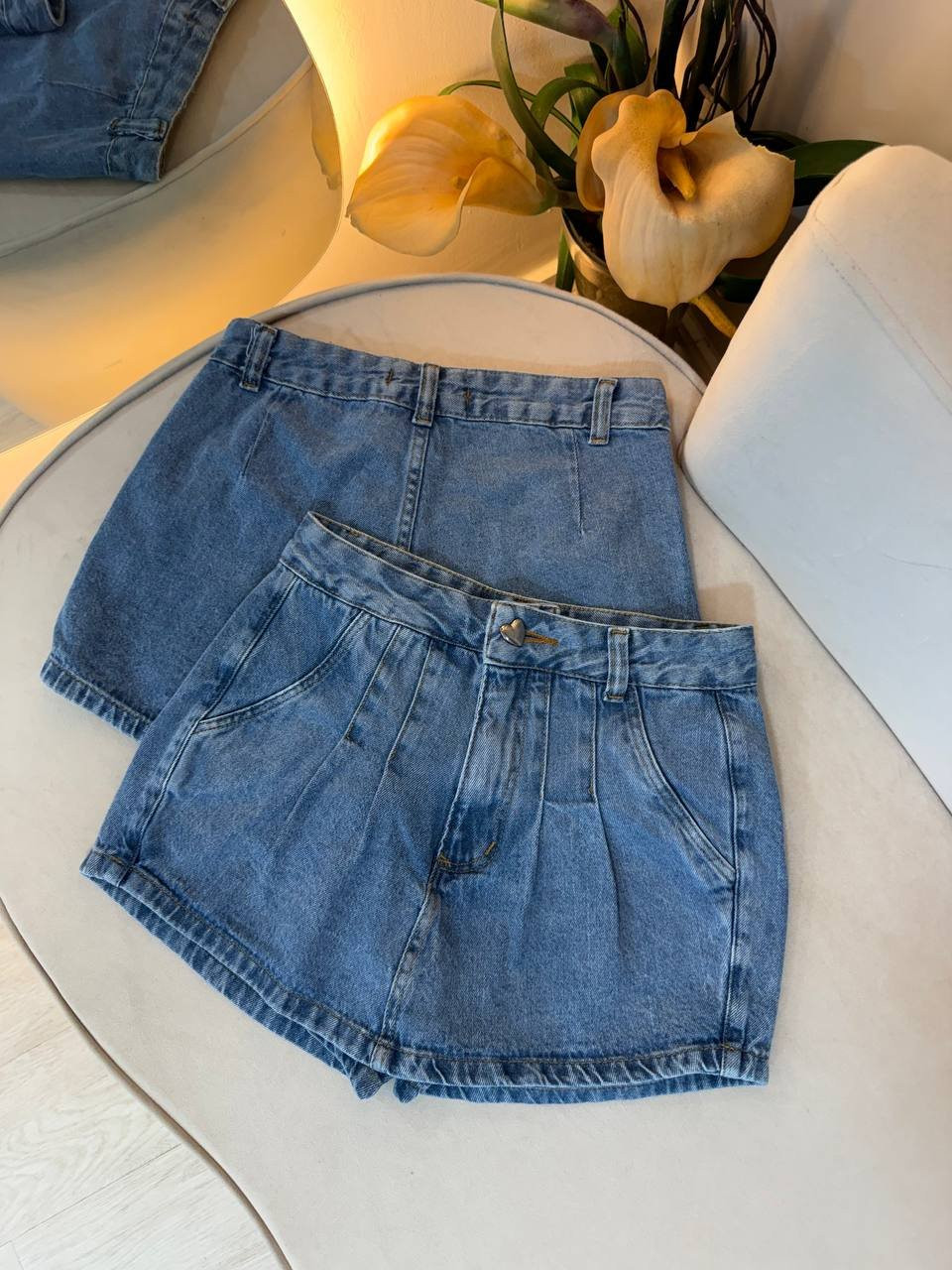Short Saia Jeans Madalena