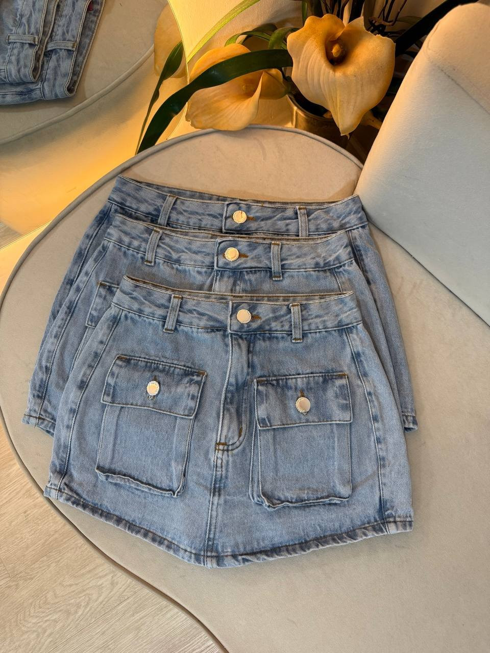 Short Saia  Jeans Mica