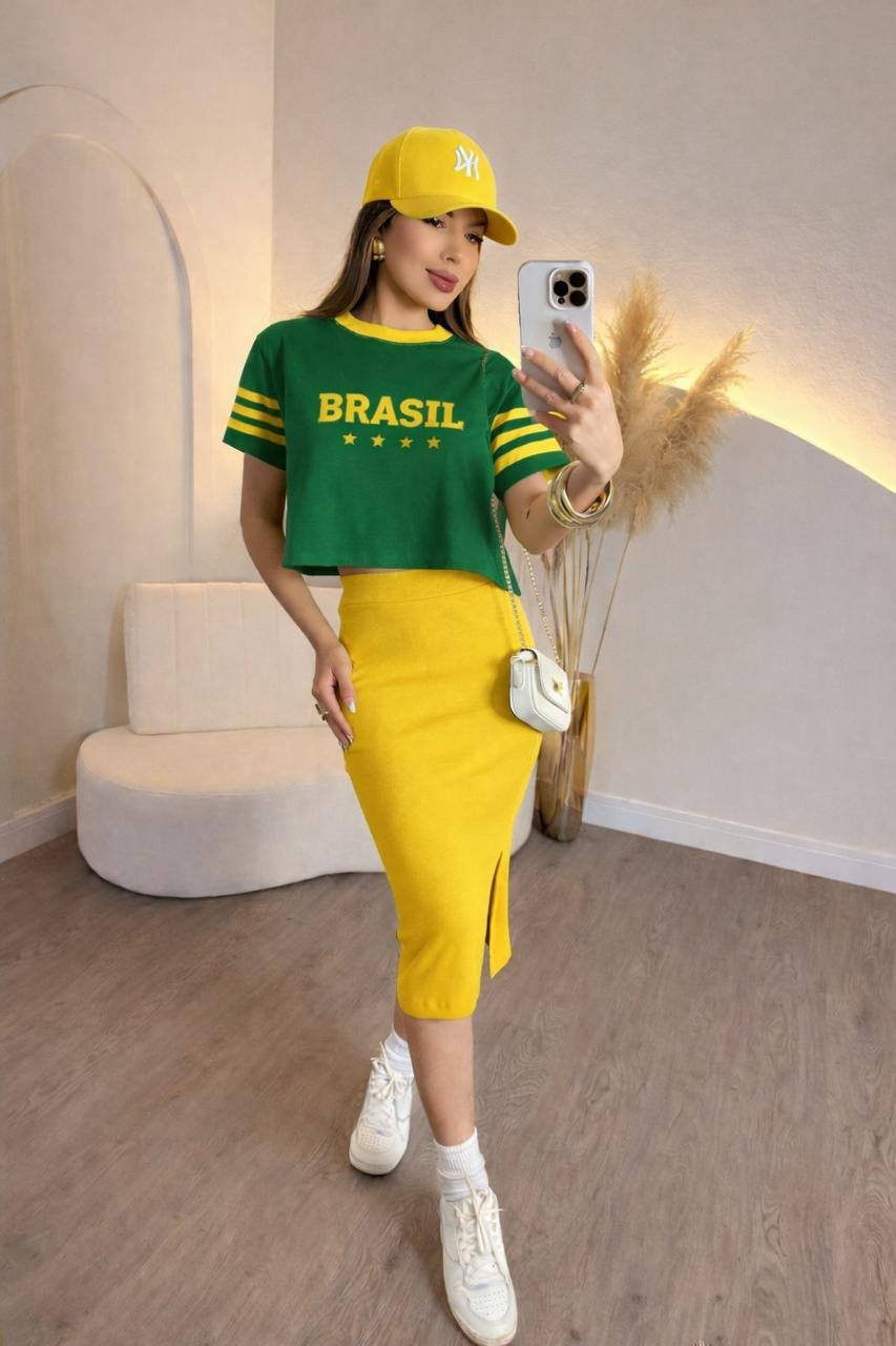 Conjunto cores pela saia 