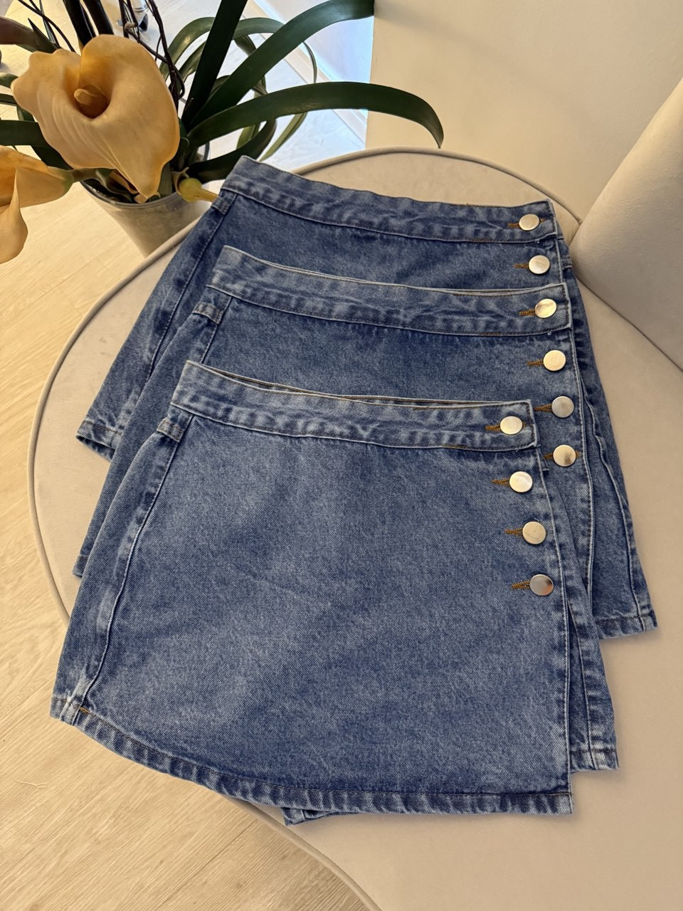 Short Saia Jeans Bianca