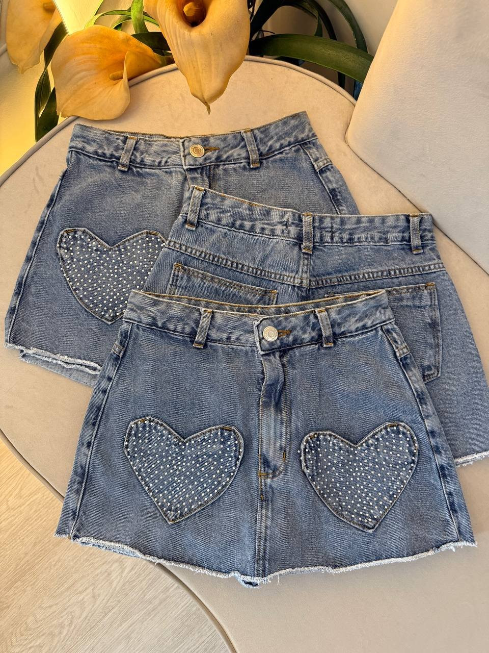 Short Saia  Jeans Babi
