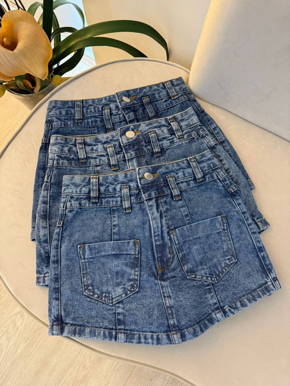 Short Saia Jeans Mayla