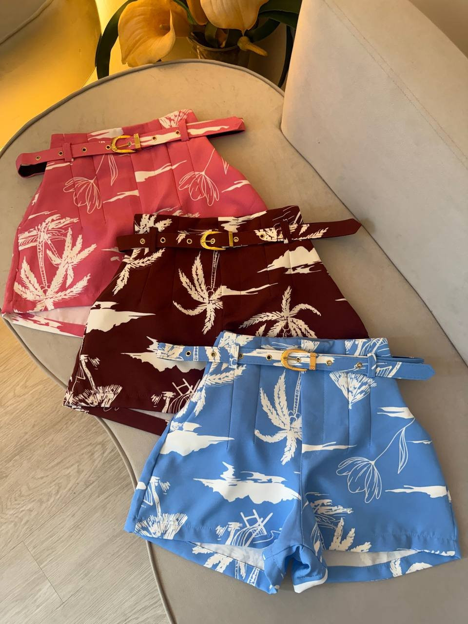 Short Alfaiataria com cinto