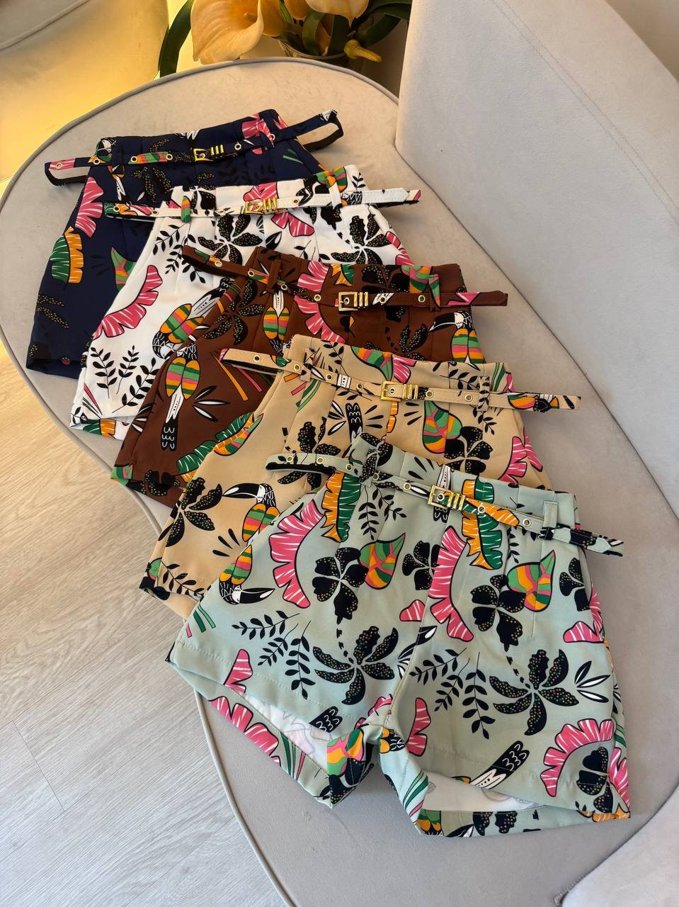 Short Alfaiataria com cinto