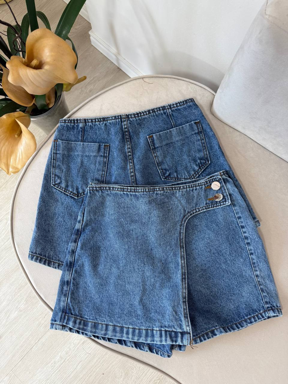 Short Saia Jeans Babi