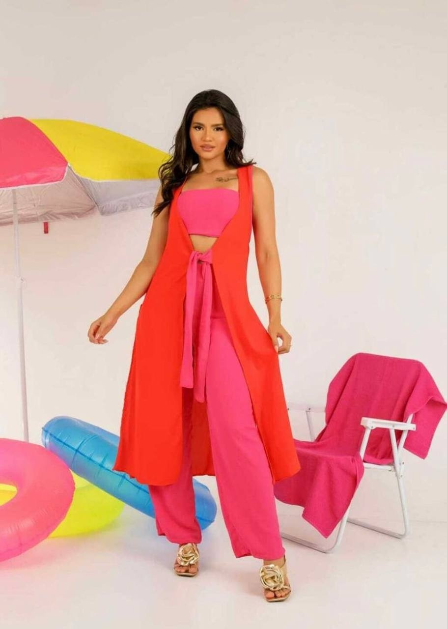 Conjunto kimono 3 peças