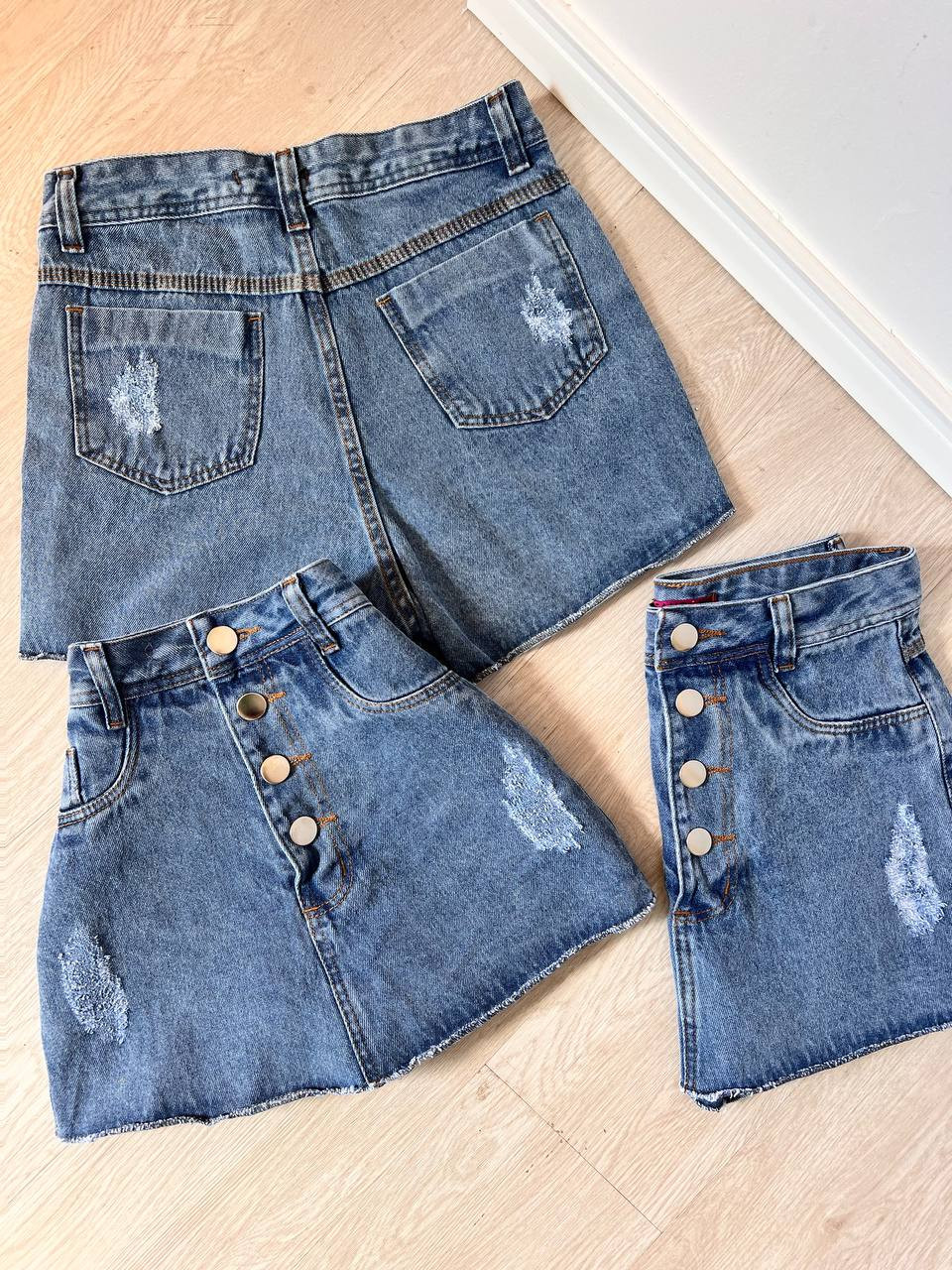 Short Saia Jeans Babi