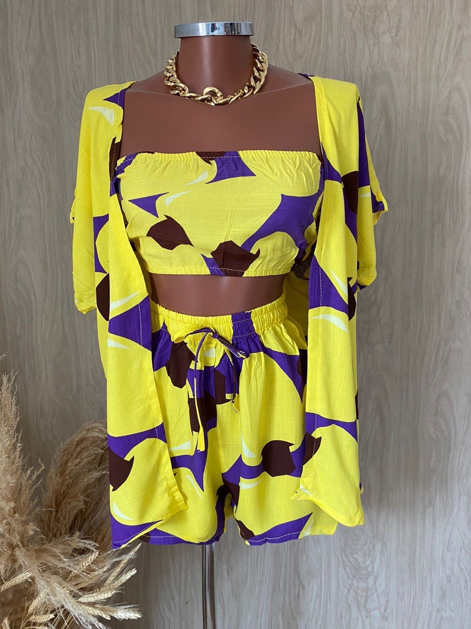 Conjunto kimono 3 peças