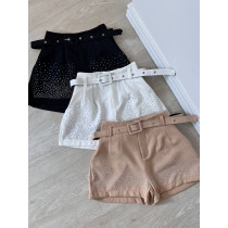  Short Alfaiataria com cinto