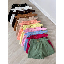 Short Alfaiataria com cinto