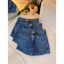 Short Saia jeans Flora