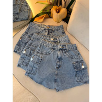Short Saia Jeans Bia