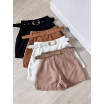 Short alfaiataria com cinto 