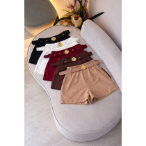 Short cinto flor 