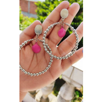 Brinco Concha Pink